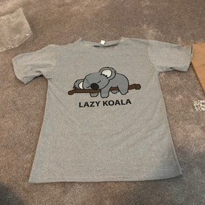 CUTE Lazy Koala Print T-shirts Women Summer Lovely Short Sleeve Casual Round